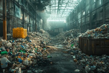 Waste landfill illustration created with Generative AI