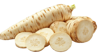 Fresh Organic Parsnip Root Vegetable Slices