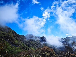 sky, clouds, mountain slopes in Ta Lien Son