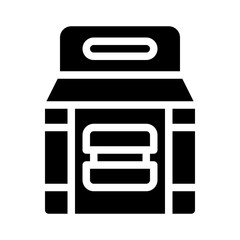 delivery bag glyph icon