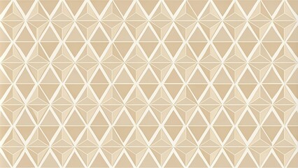 Seamless minimalist pattern with polygons and triangles on beige and cream background