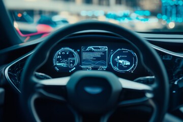 Detailed Image of a Car Dashboard Featuring an Installed Telematics Device, Displaying Real-Time Data Monitoring. Representing the Integration of Telematics in Insurance and Enhanced Vehicle Tracking.