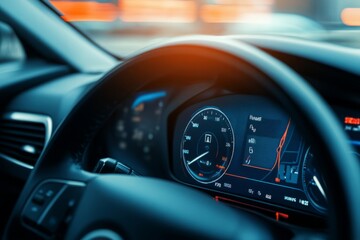 Detailed Image of a Car Dashboard Featuring an Installed Telematics Device, Displaying Real-Time Data Monitoring. Representing the Integration of Telematics in Insurance and Enhanced Vehicle Tracking.