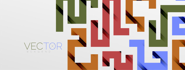 Color bend lines with shadow texture effect. Vector Illustration For Wallpaper, Banner, Background, Card, Book Illustration, landing page