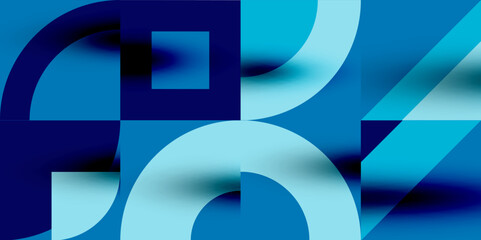 Neo memphis geometric pattern with circles, squares. Pop art abstract background for covers, banners, flyers and posters and other templates