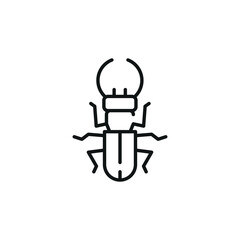 Stag beetle icon. Simple stag beetle icon for social media, app, and web design. Vector illustration