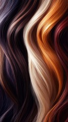 Naklejka premium Diverse Hair Color Palette on White Background