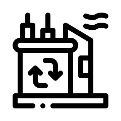 recycling plant line icon