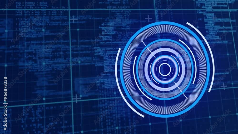Poster animation of scope scanning over data processing