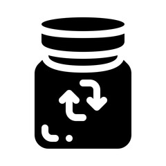 glass jar glyph icon