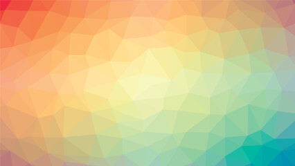 Obraz premium Gradient multicolor polygon pattern. Low poly design. Vector illustration 