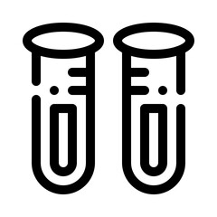 test tube line icon