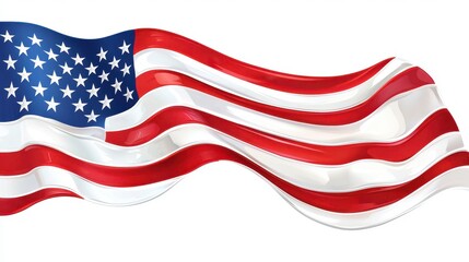 Obraz premium Waving American Flag Illustration
