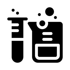 beaker glyph icon