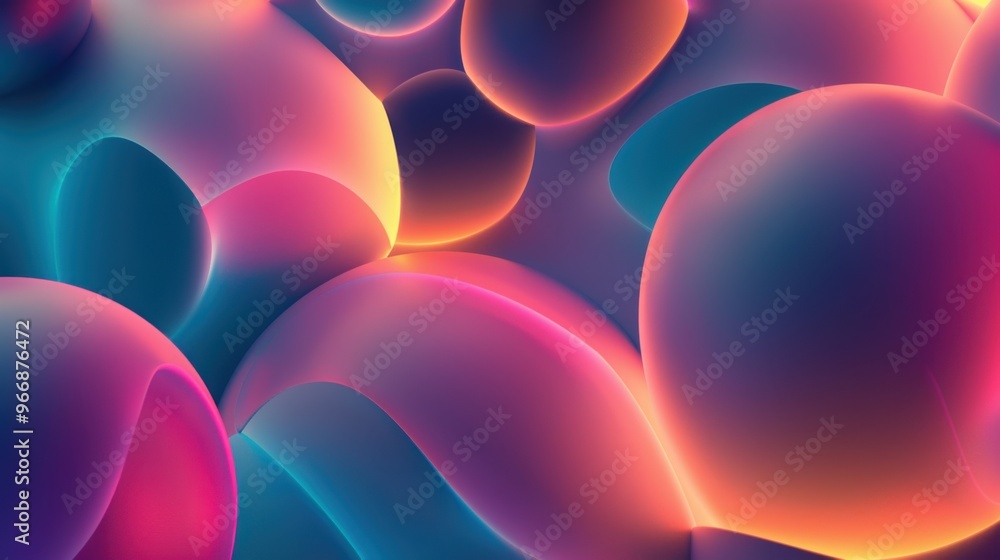 Poster gradient blob abstract background