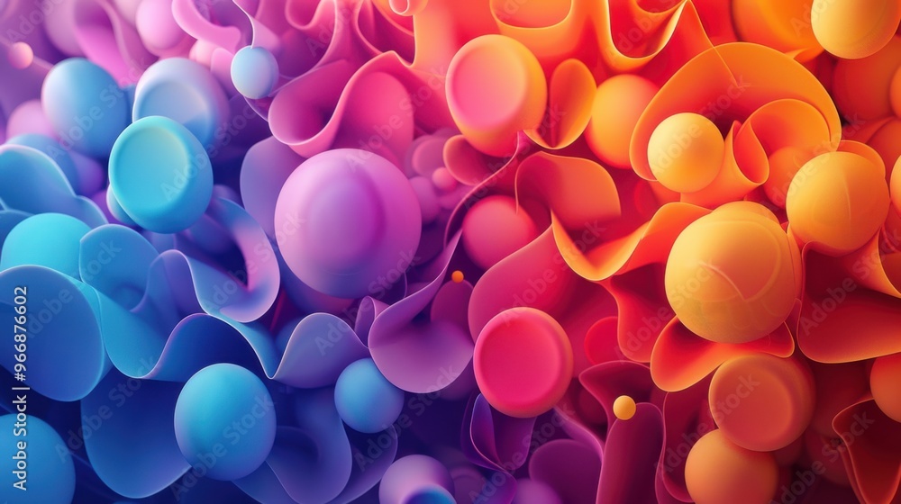 Poster gradient blob abstract background