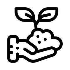 Tree Planting line icon