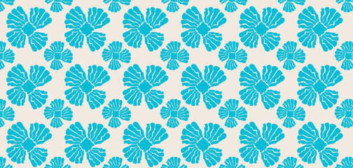 Hand drawn floral seamless pattern. Soft pastel background in minimalist for backgrounds products, wallpapers, textile, and fashion design.