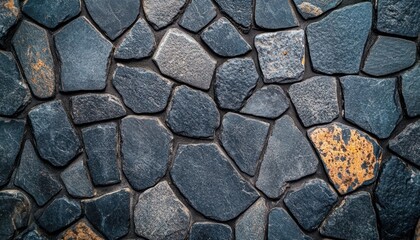 A Close-Up of a Wall Made of Irregularly Shaped Grey Stones