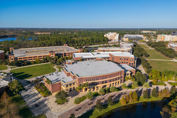 Aerial view of University of Central Florida campus in Orlando.