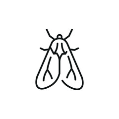 Moth icon. Simple moth icon for social media, app, and web design. Vector illustration