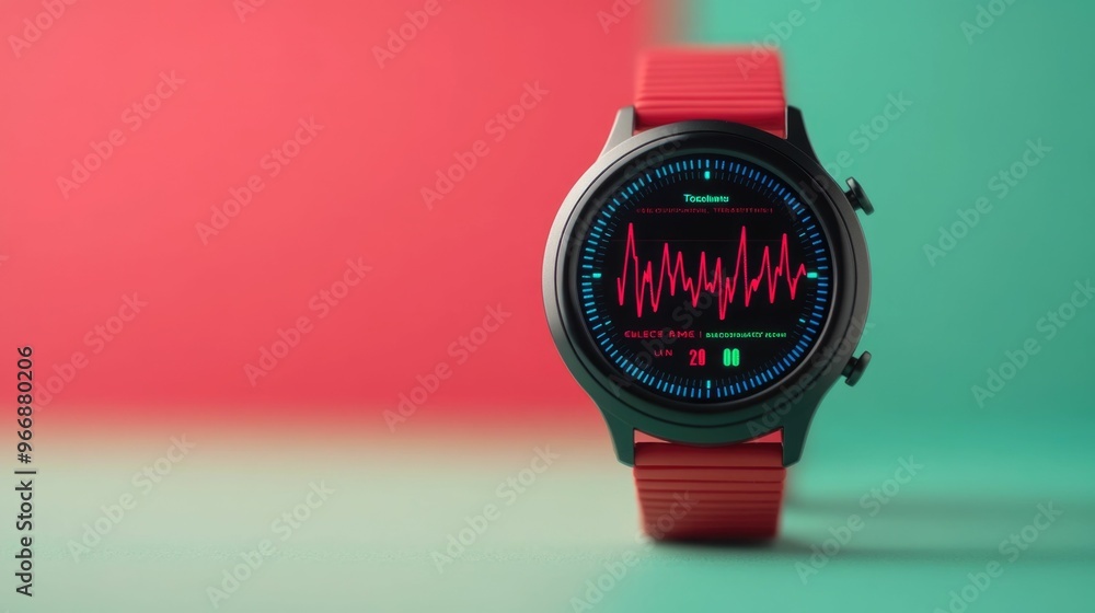 Poster close up view of a smartwatch screen showcasing detailed sleep tracking metrics and comprehensive he