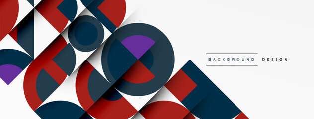 Obraz premium Geometric design abstract background - circles squares