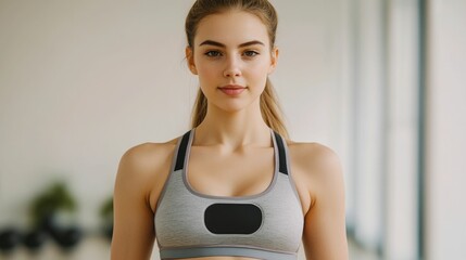 Woman using a cutting edge smart recovery device on her muscles after an intense workout session exploring modern recovery techniques and technologies for athlete performance and wellness