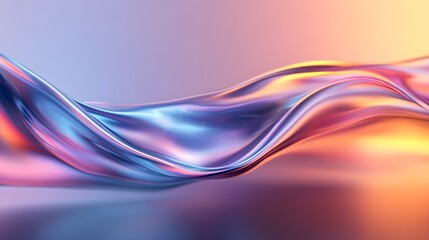 Fototapeta premium Vibrant color gradients, fluid shapes, abstract art, futuristic technology-inspired
