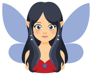 Enchanting Fairy with Blue Wings