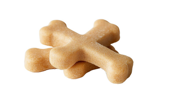 recommend clip art: 2 dog bone shaped dog treats on white background,png