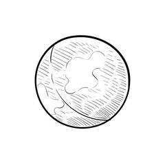 ping pong ball handdrawn illustration