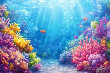 coral reef and fishes