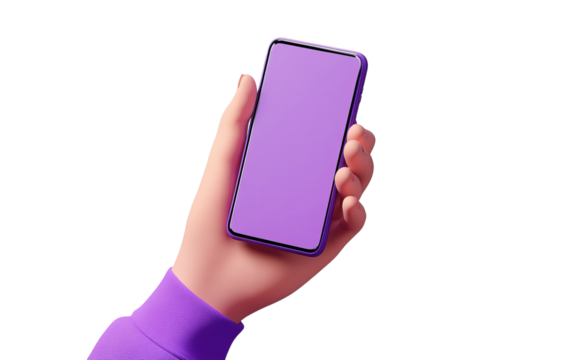 3d illustration of hand holding on white background,png