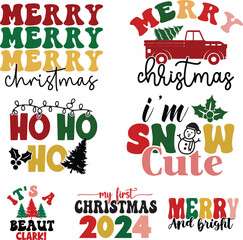 Christmas Retro T shirt Design