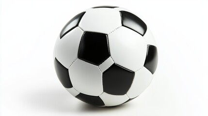 A soccer ball against a white background, used as equipment for football matches and competitions to determine the winner of the World Cup.