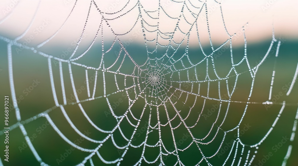 Aufkleber captivating macro photograph showcasing the intricate delicate and mesmerizing geometry of a spider 