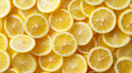 Background featuring a pile of sliced lemons