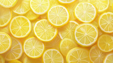 Background featuring a pile of sliced lemons