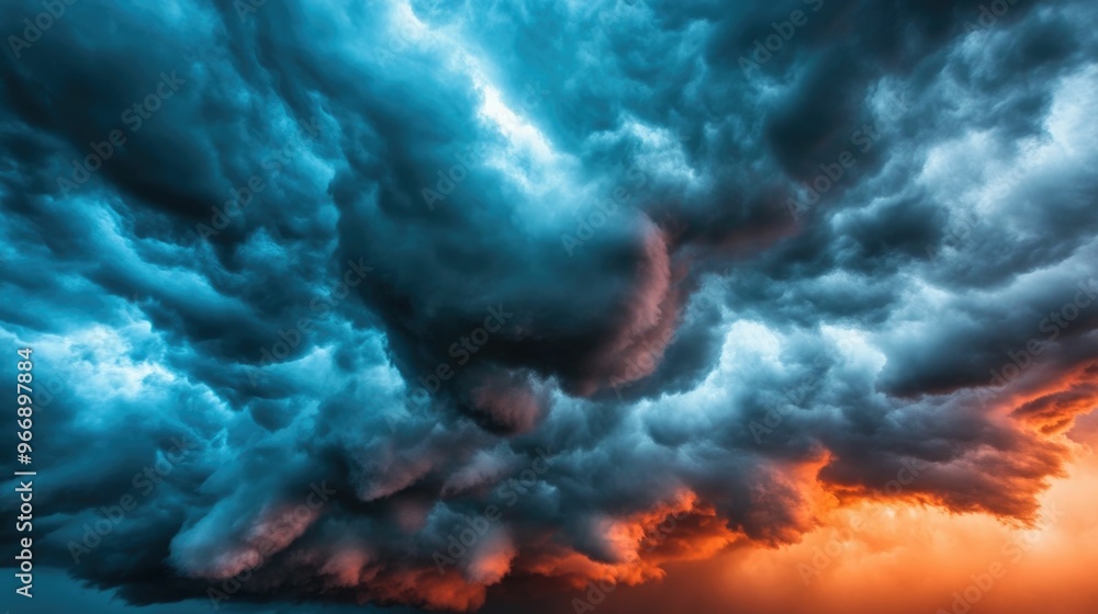 Aufkleber mesmerizing time lapse footage capturing the dynamic and ever changing nature of atmospheric cloud f