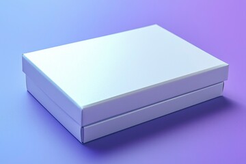 Fototapeta premium White Box on a Purple Gradient Background