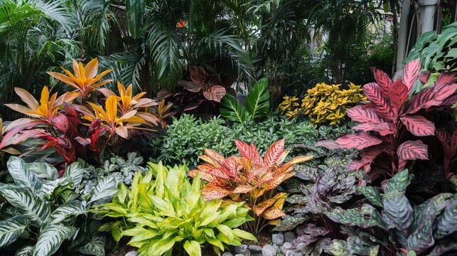 Home garden featuring a variety of ornamental plants