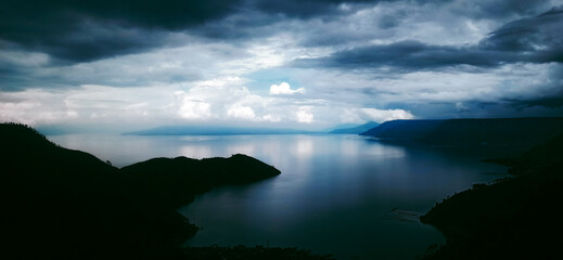 View of Danau Toba or Lake Toba at Sumatera Utara, Indonesia

