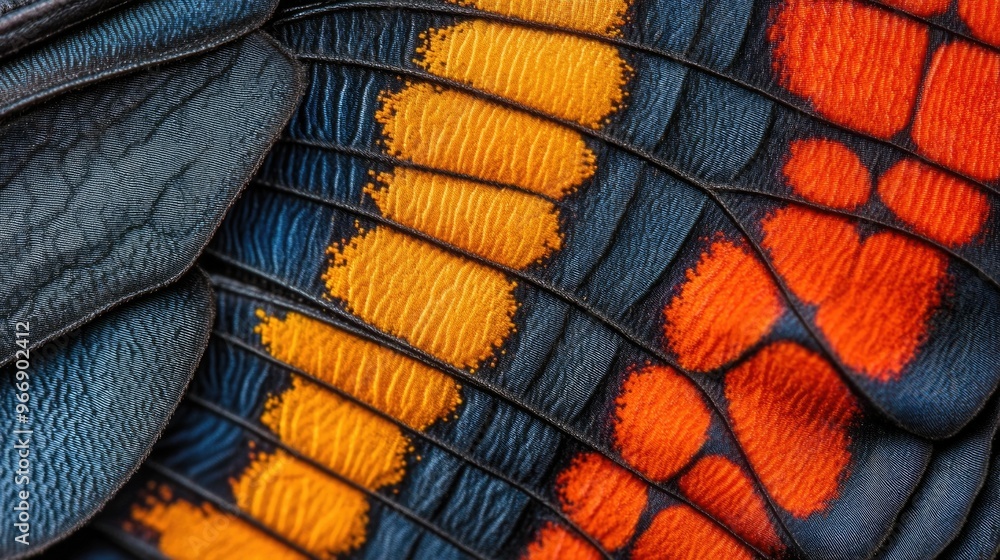 Aufkleber captivating close up view of a butterfly wing showcasing the intricate scales patterns and delicate 