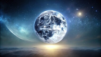 Fototapeta premium Soft moonlight over sleeping world