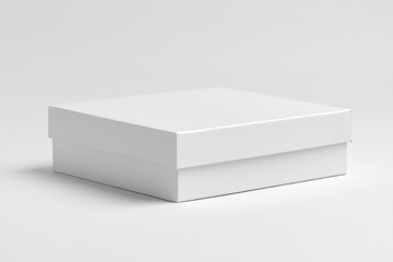 Fototapeta premium A White Cardboard Box With a Smooth Surface