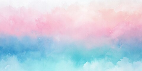 soft watercolor gradient background transitioning from pastel pink to light blue with brush strokes and blended colors