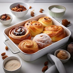 breakfast with croissant