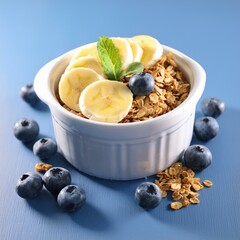 muesli with blueberries