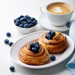 waffles with blueberries